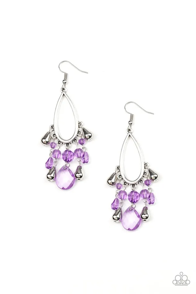 Paparazzi Jewelry Earrings Paparazzi Earring Summer Catch Purple