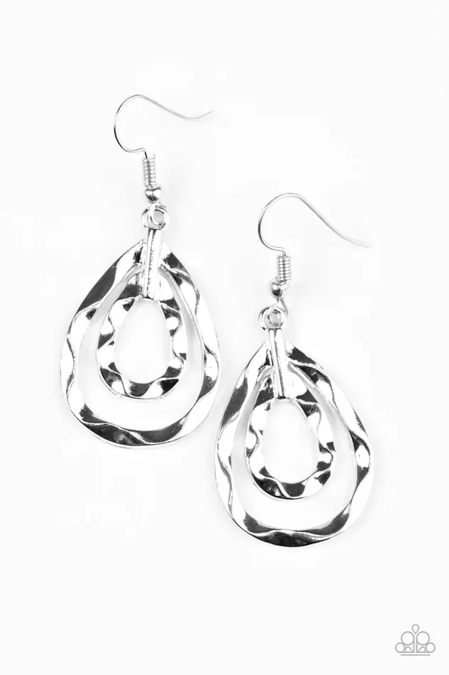 Paparazzi Jewelry Earrings Paparazzi Earring Twinkling Twisters Silver