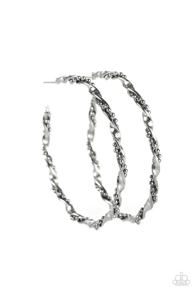 Paparazzi Jewelry Earrings Paparazzi Earring Twister Black