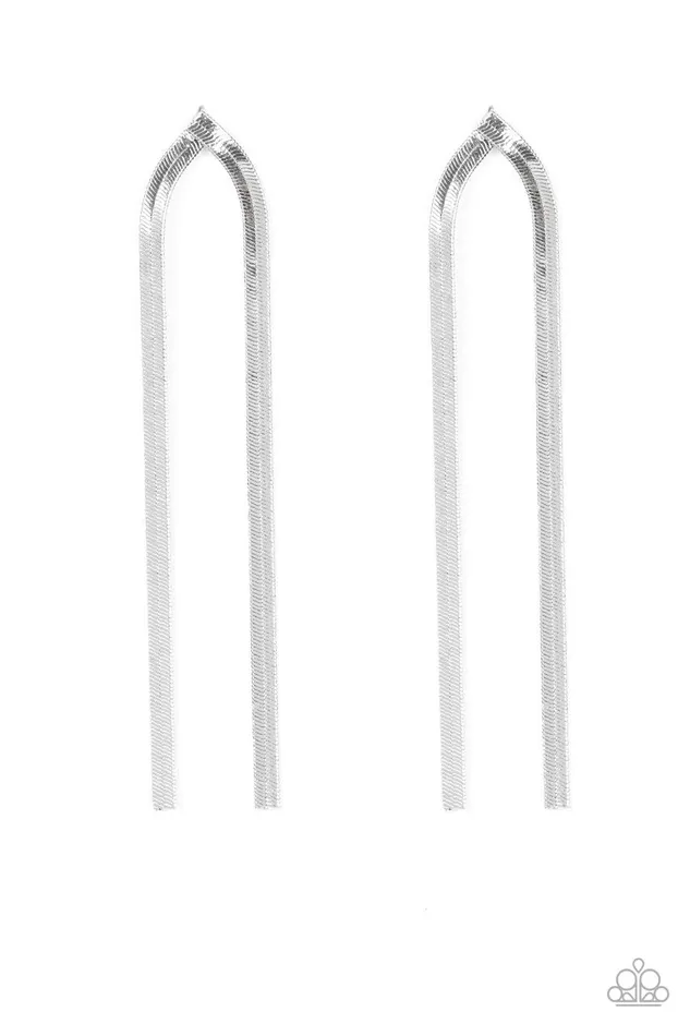Paparazzi Jewelry Earrings Paparazzi Earring Very Viper Silver Paparazzi Jewelry Earrings Paparazzi Earring Very Viper Silver