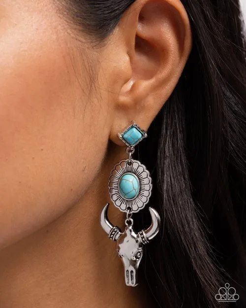 Paparazzi Jewelry Earrings Paparazzi Earring Western Week Blue