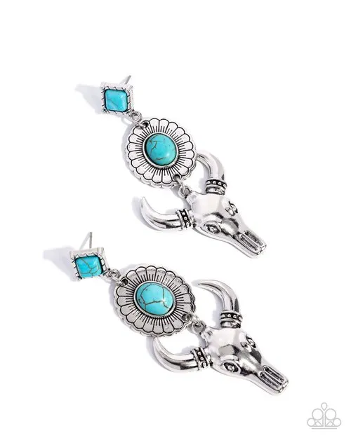 Paparazzi Jewelry Earrings Paparazzi Earring Western Week Blue