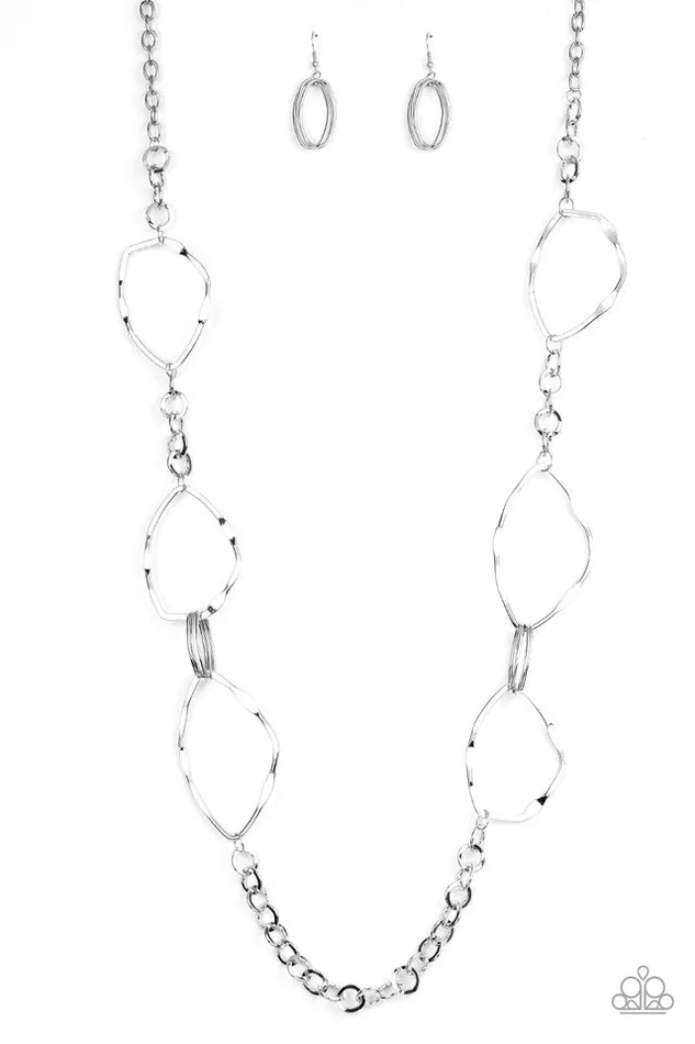 Paparazzi Jewelry Necklaces Paparazzi Necklace Abstract Artifact Silver Paparazzi Jewelry Necklaces Paparazzi Necklace Abstract Artifact Silver