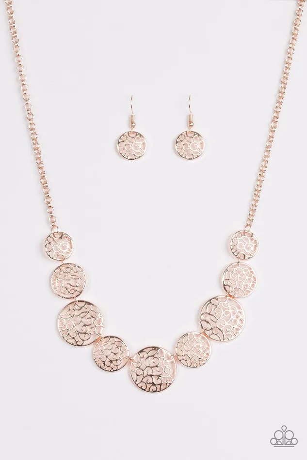 Paparazzi Jewelry Necklaces Paparazzi Necklace All The Time In The WHIRL Rose Gold