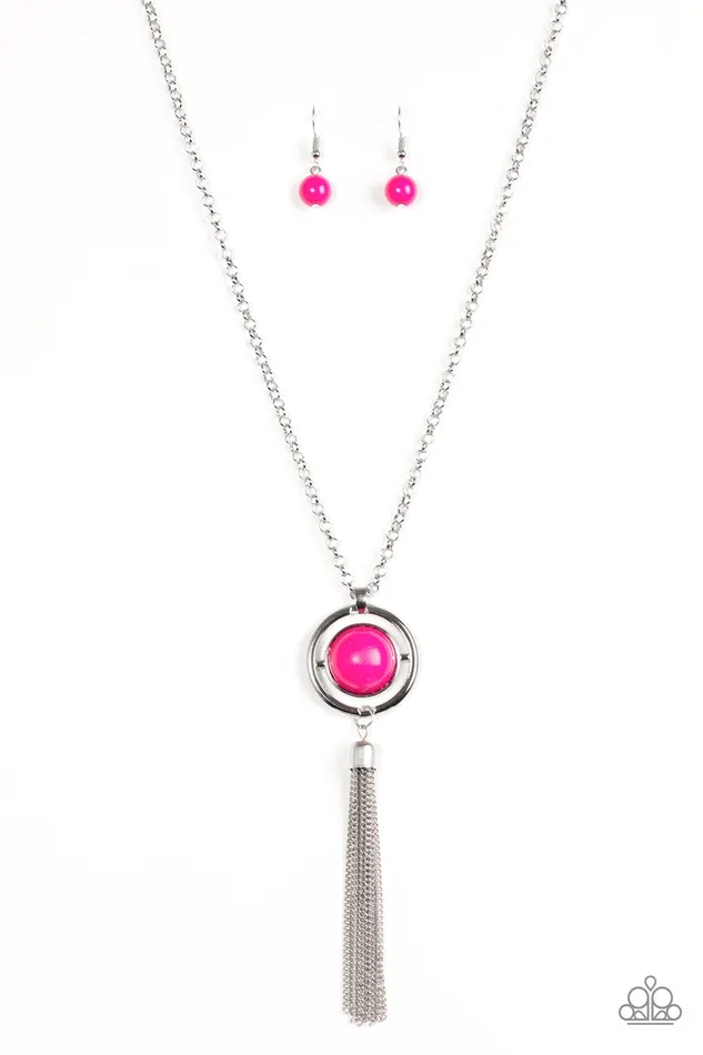 Paparazzi Jewelry Necklaces Paparazzi Necklace Always Front and Center Pink