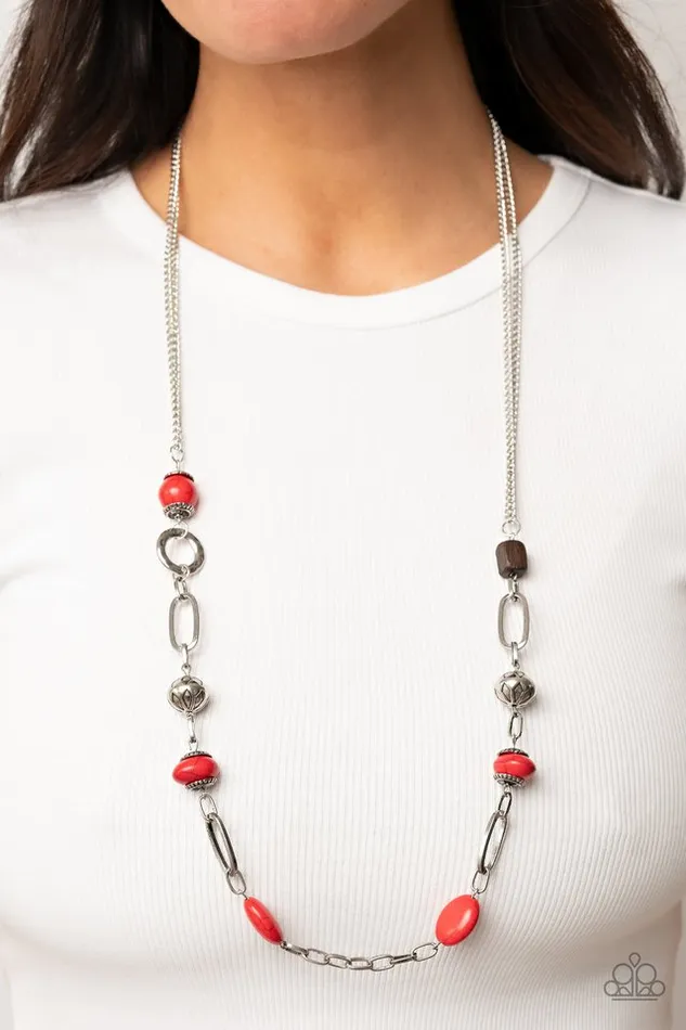 Paparazzi Jewelry Necklaces Paparazzi Necklace Barefoot Bohemian Red