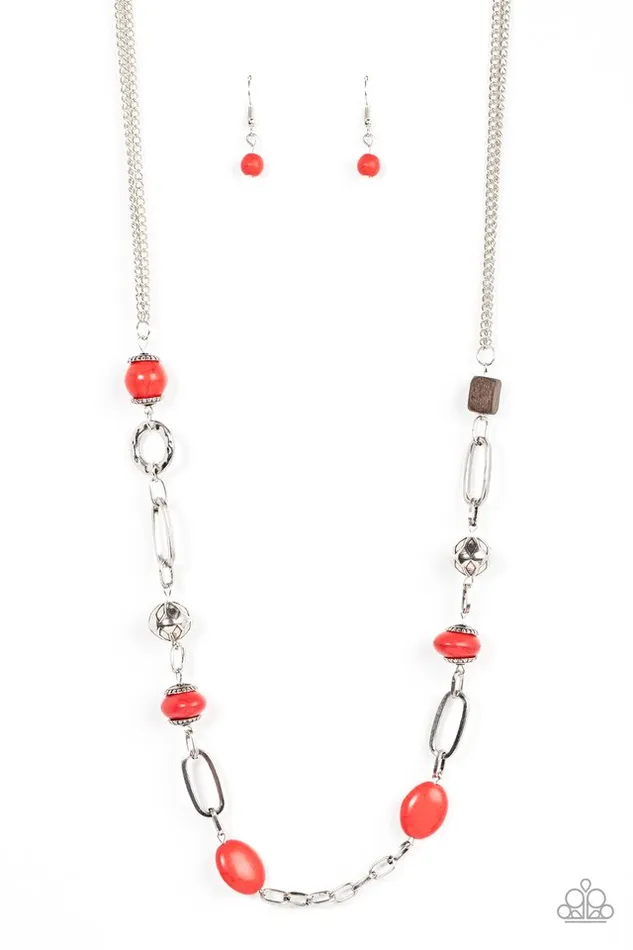 Paparazzi Jewelry Necklaces Paparazzi Necklace Barefoot Bohemian Red Paparazzi Jewelry Necklaces Paparazzi Necklace Barefoot Bohemian Red