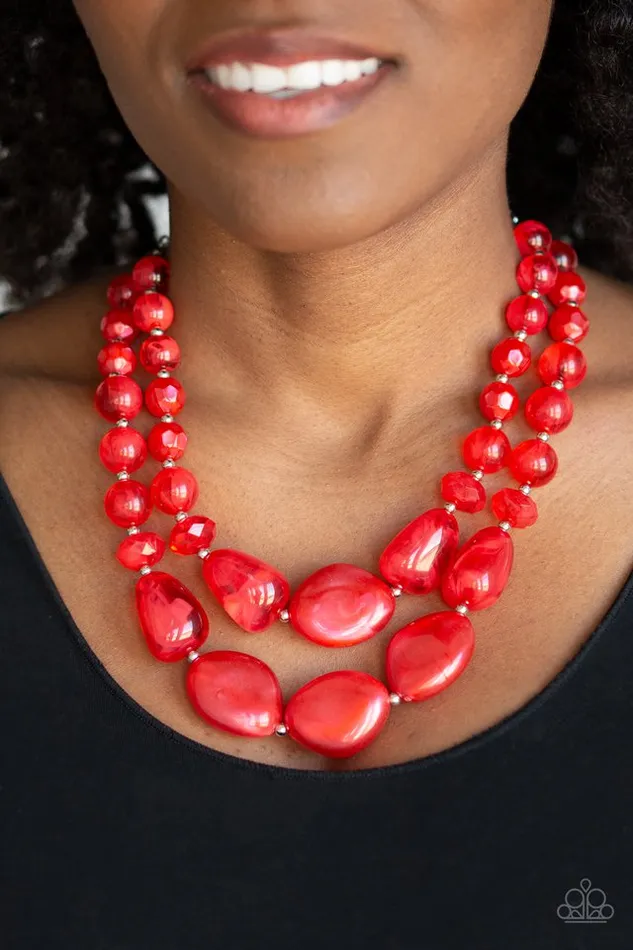 Paparazzi Jewelry Necklaces Paparazzi Necklace Beach Glam Red