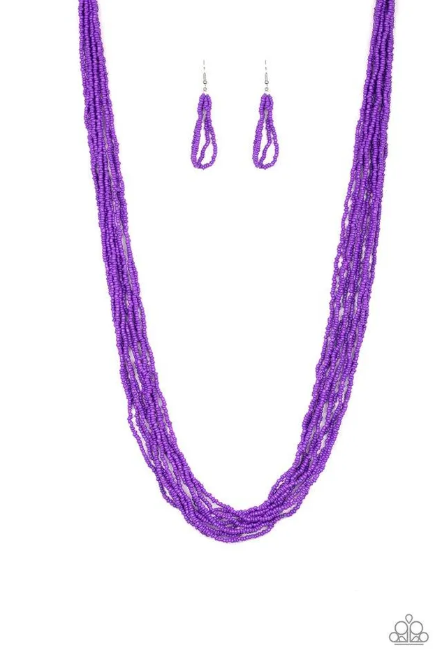 Paparazzi Jewelry Necklaces Paparazzi Necklace Congo Colada Purple