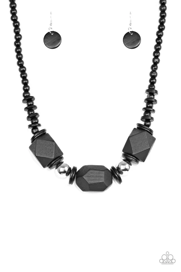Paparazzi Jewelry Necklaces Paparazzi Necklace Costa Maya Majesty Black