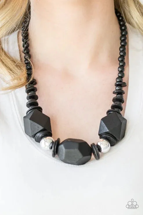 Paparazzi Jewelry Necklaces Paparazzi Necklace Costa Maya Majesty Black