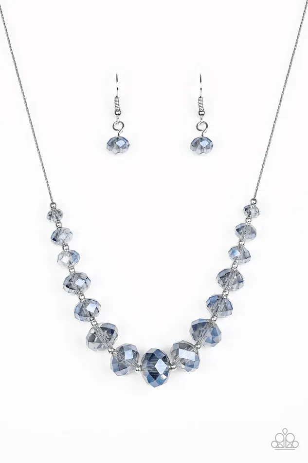 Paparazzi Jewelry Necklaces Paparazzi Necklace Crystal Carriages Blue