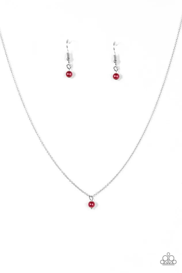 Paparazzi Jewelry Necklaces Paparazzi Necklace Dainty and Demure Red
