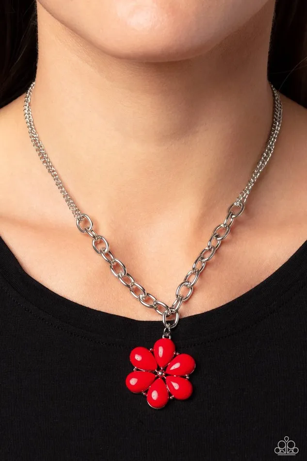 Paparazzi Jewelry Necklaces Paparazzi Necklace Dazzling Dahlia Red