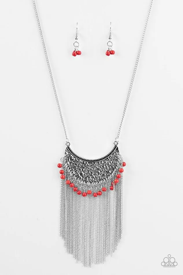 Paparazzi Jewelry Necklaces Paparazzi Necklace Desert Dancer Red