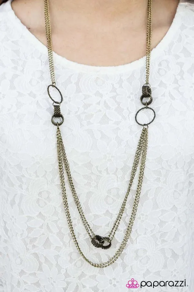 Paparazzi Jewelry Necklaces Paparazzi Necklace Dont Wanna Miss A Thing Brass