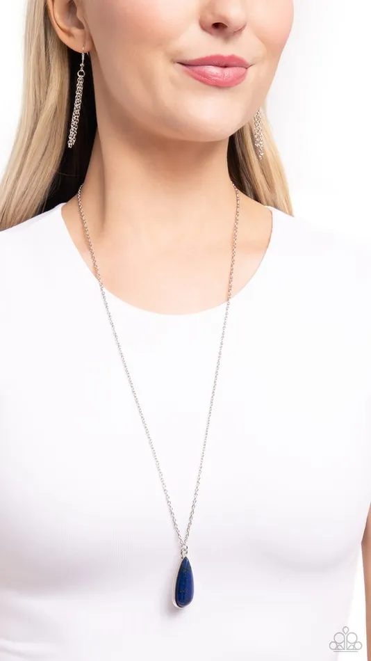 Paparazzi Jewelry Necklaces Paparazzi Necklace Earthy Enchantment Blue