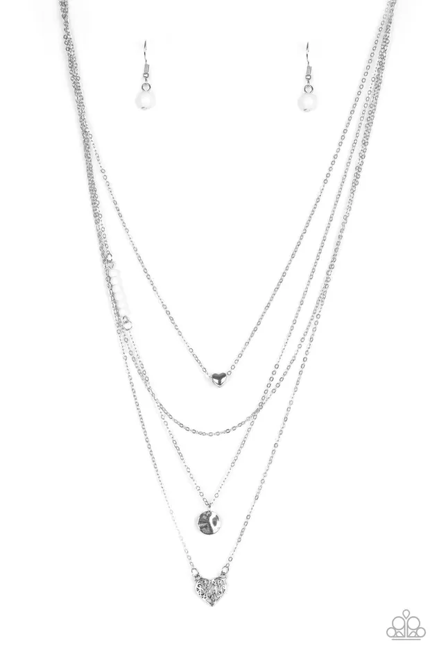 Paparazzi Jewelry Necklaces Paparazzi Necklace Gypsy Heart White