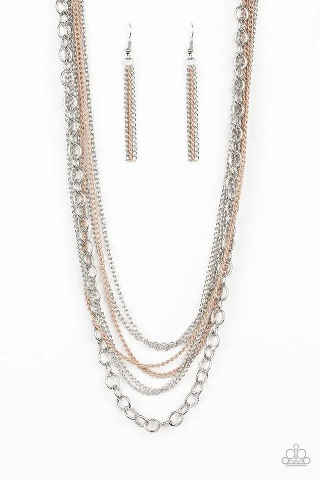 Paparazzi Jewelry Necklaces Paparazzi Necklace Intensely Industrial Brown