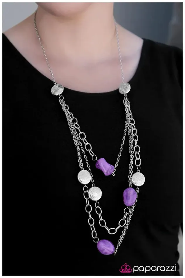 Paparazzi Jewelry Necklaces Paparazzi Necklace Interstellar Purple