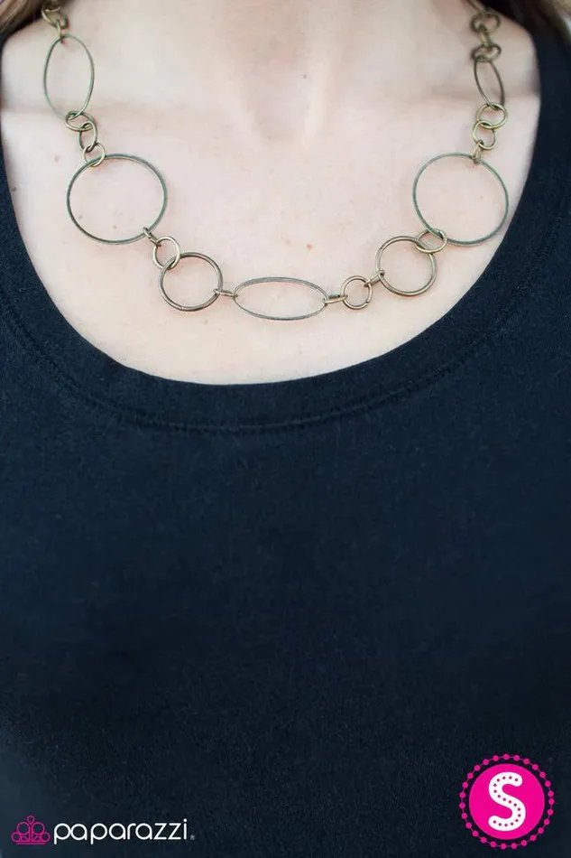 Paparazzi Jewelry Necklaces Paparazzi Necklace Jump Around Brass