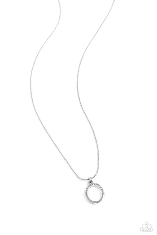 Paparazzi Jewelry Necklaces Paparazzi Necklace Letter of the Law White O White Paparazzi Jewelry Necklaces Paparazzi Necklace Letter of the Law White O White