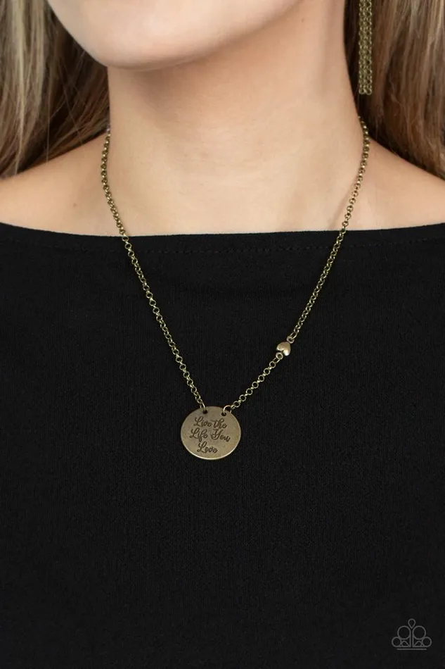 Paparazzi Jewelry Necklaces Paparazzi Necklace Live The Life You Love Brass