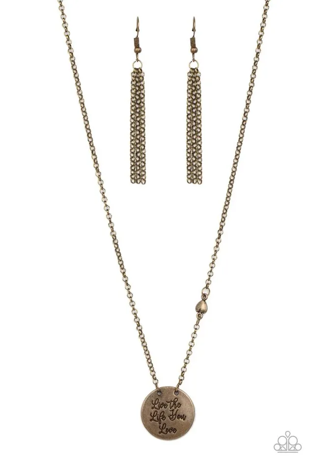 Paparazzi Jewelry Necklaces Paparazzi Necklace Live The Life You Love Brass Paparazzi Jewelry Necklaces Paparazzi Necklace Live The Life You Love Brass