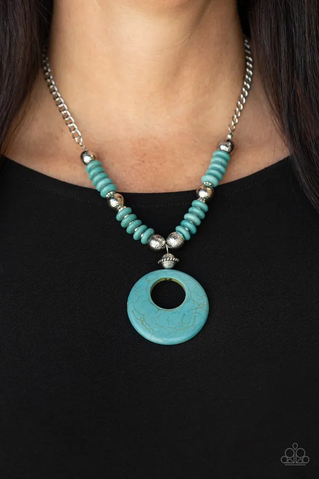 Paparazzi Jewelry Necklaces Paparazzi Necklace Oasis Goddess Blue