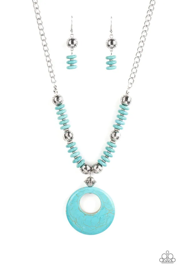 Paparazzi Jewelry Necklaces Paparazzi Necklace Oasis Goddess Blue