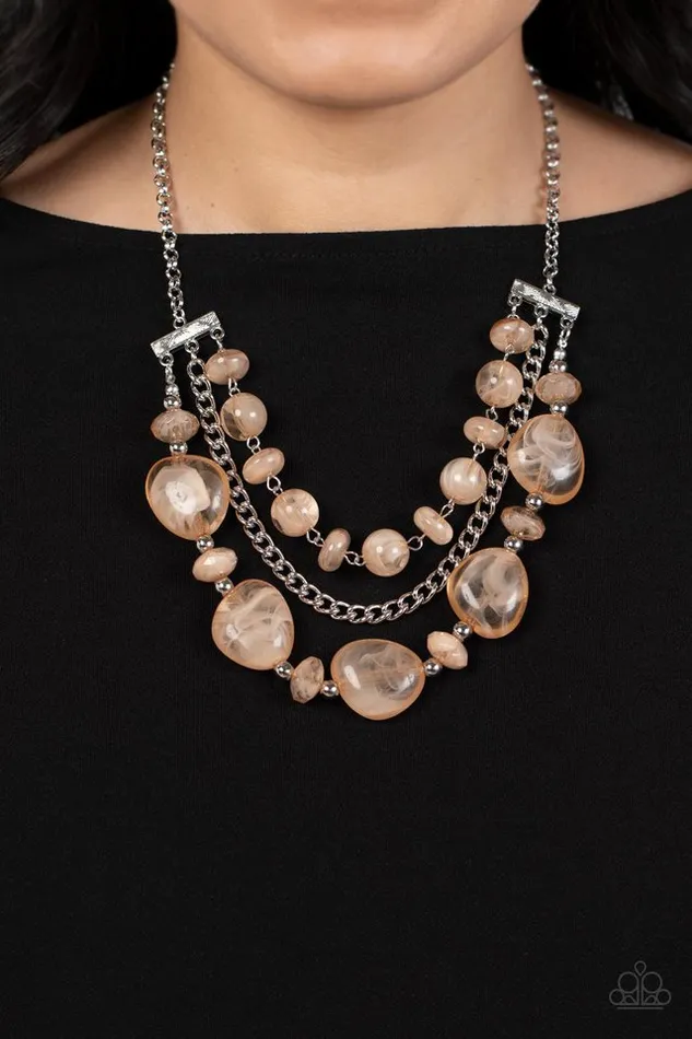Paparazzi Jewelry Necklaces Paparazzi Necklace Oceanside Service Brown