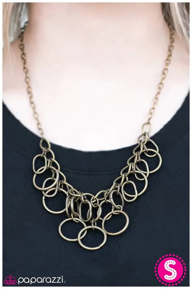 Paparazzi Jewelry Necklaces Paparazzi Necklace One RING After Another Brass
