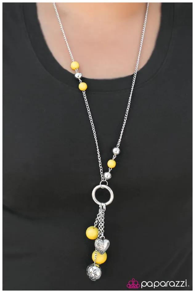 Paparazzi Jewelry Necklaces Paparazzi Necklace Part Of The Movement Yellow
