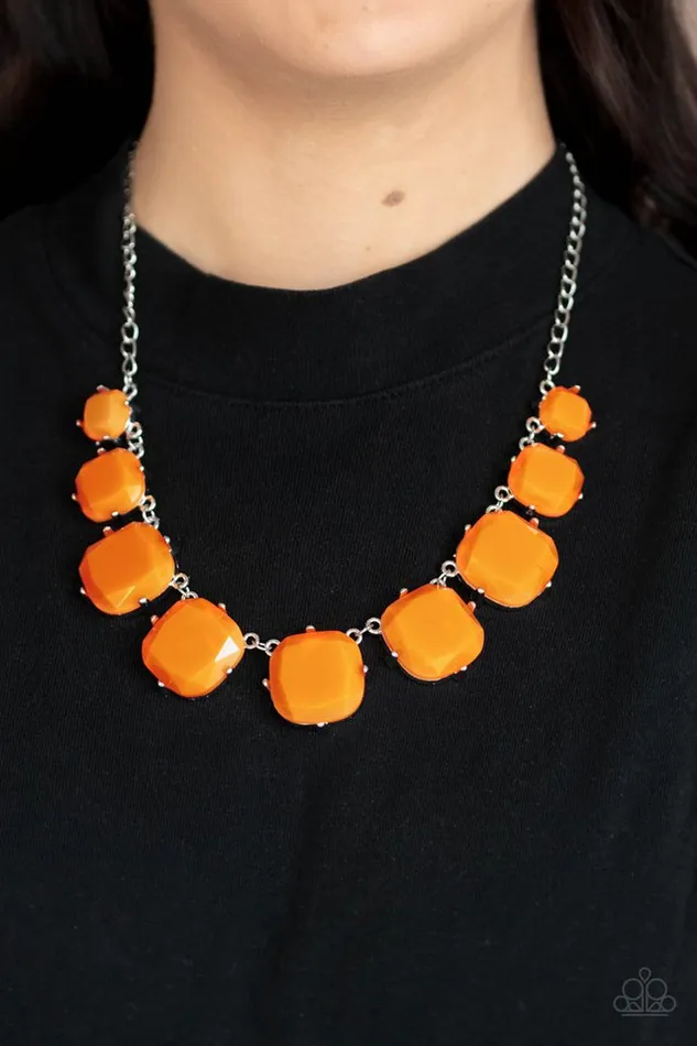 Paparazzi Jewelry Necklaces Paparazzi Necklace Prismatic Prima Donna Orange