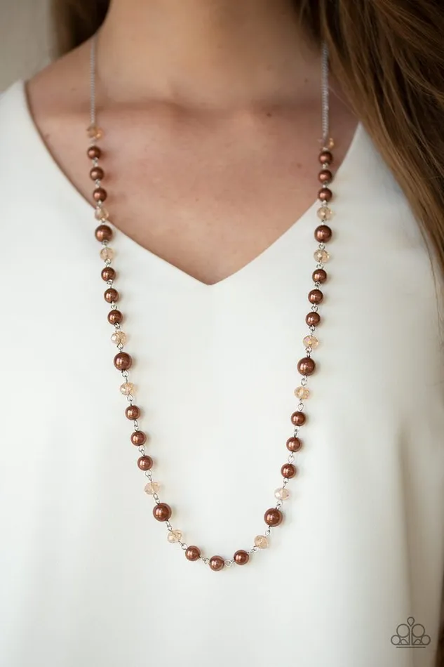 Paparazzi Jewelry Necklaces Paparazzi Necklace Pristine Prestige Brown