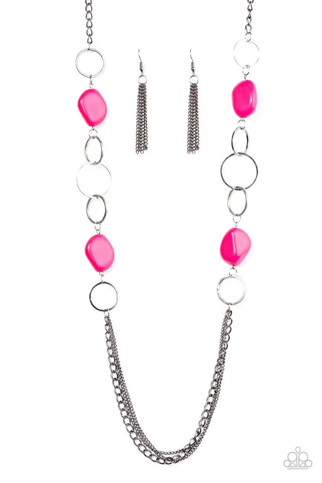 Paparazzi Jewelry Necklaces Paparazzi Necklace Rock The House Pink