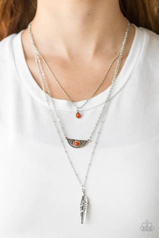 Paparazzi Jewelry Necklaces Paparazzi Necklace Sahara Sparrow Orange