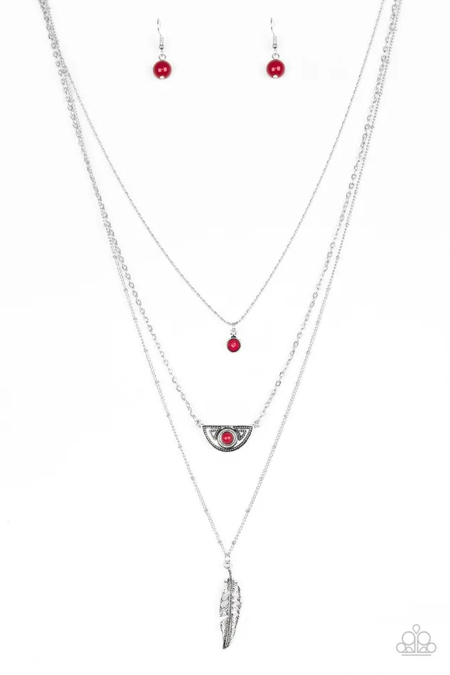 Paparazzi Jewelry Necklaces Paparazzi Necklace Sahara Sparrow Red