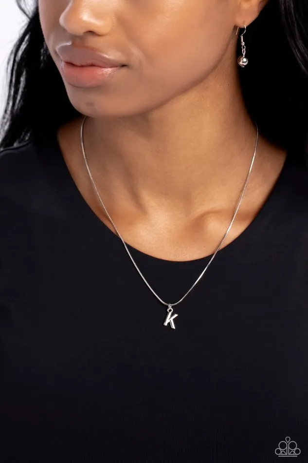 Paparazzi Jewelry Necklaces Paparazzi Necklace Seize the Initial Silver K