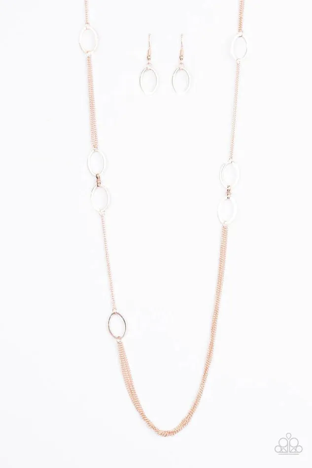 Paparazzi Jewelry Necklaces Paparazzi Necklace Shine Time Rose Gold