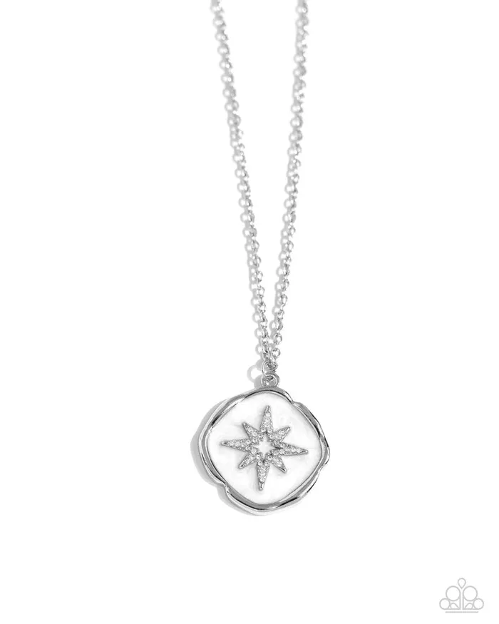 Paparazzi Jewelry Necklaces Paparazzi Necklace Soaring Stars White Paparazzi Jewelry Necklaces Paparazzi Necklace Soaring Stars White
