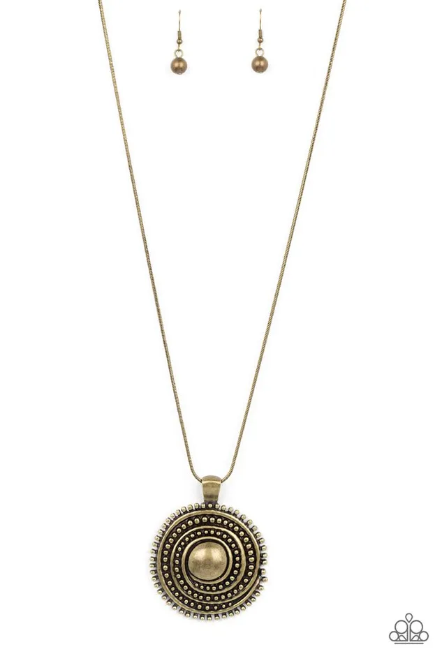 Paparazzi Jewelry Necklaces Paparazzi Necklace Solar Swirl Brass Paparazzi Jewelry Necklaces Paparazzi Necklace Solar Swirl Brass