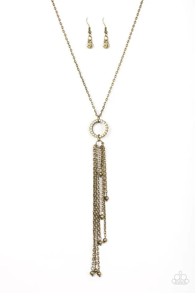 Paparazzi Jewelry Necklaces Paparazzi Necklace Sparkling Crescendo Brass