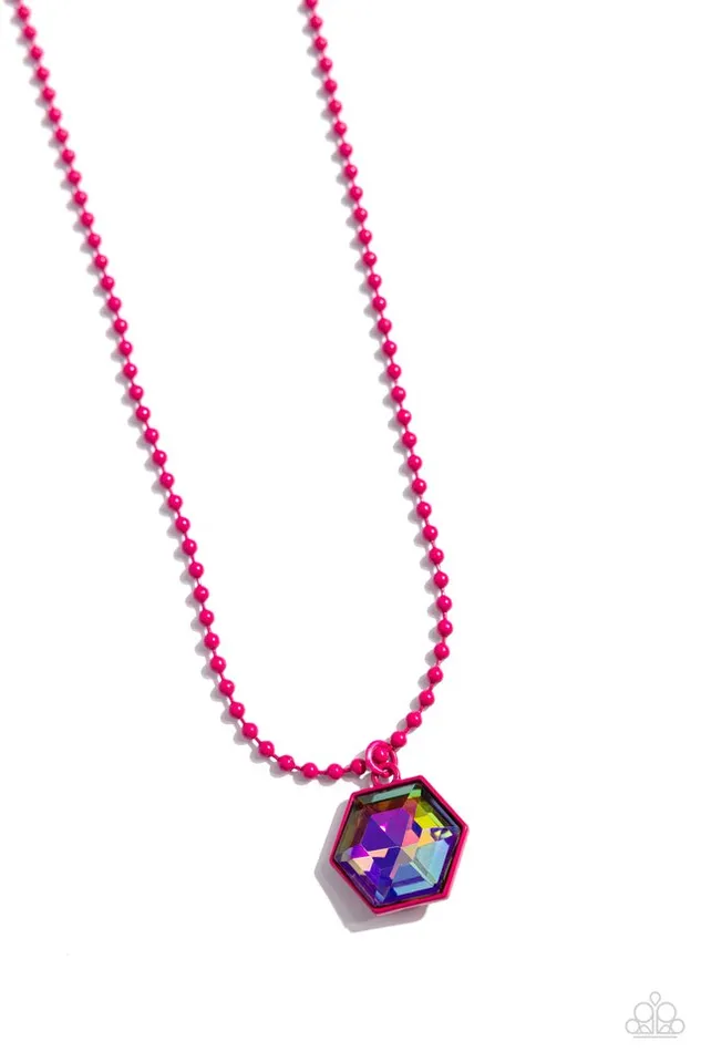Paparazzi Jewelry Necklaces Paparazzi Necklace Sprinkle of Simplicity Pink