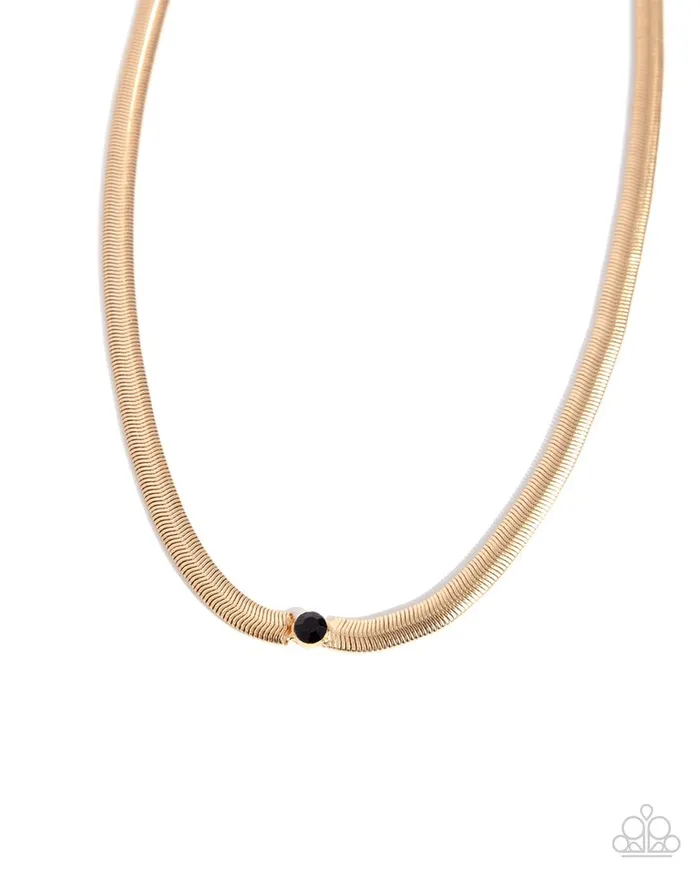 Paparazzi Jewelry Necklaces Paparazzi Necklace Stunning Solitaire Black