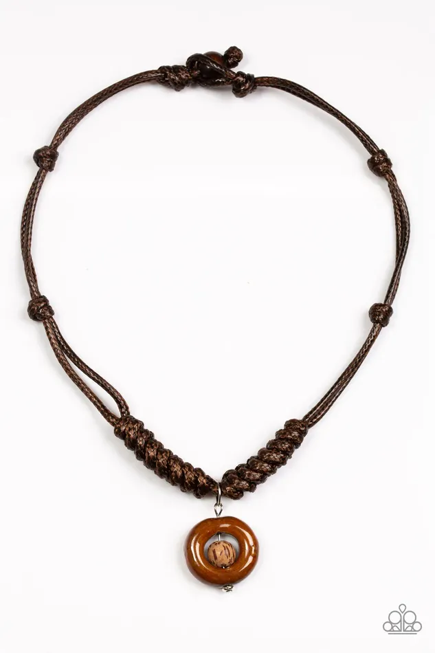 Paparazzi Jewelry Necklaces Paparazzi Necklace Stylishly Stone Age Brown