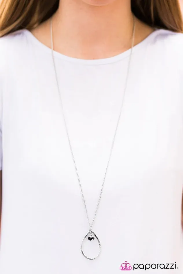 Paparazzi Jewelry Necklaces Paparazzi Necklace Summer Skies Black