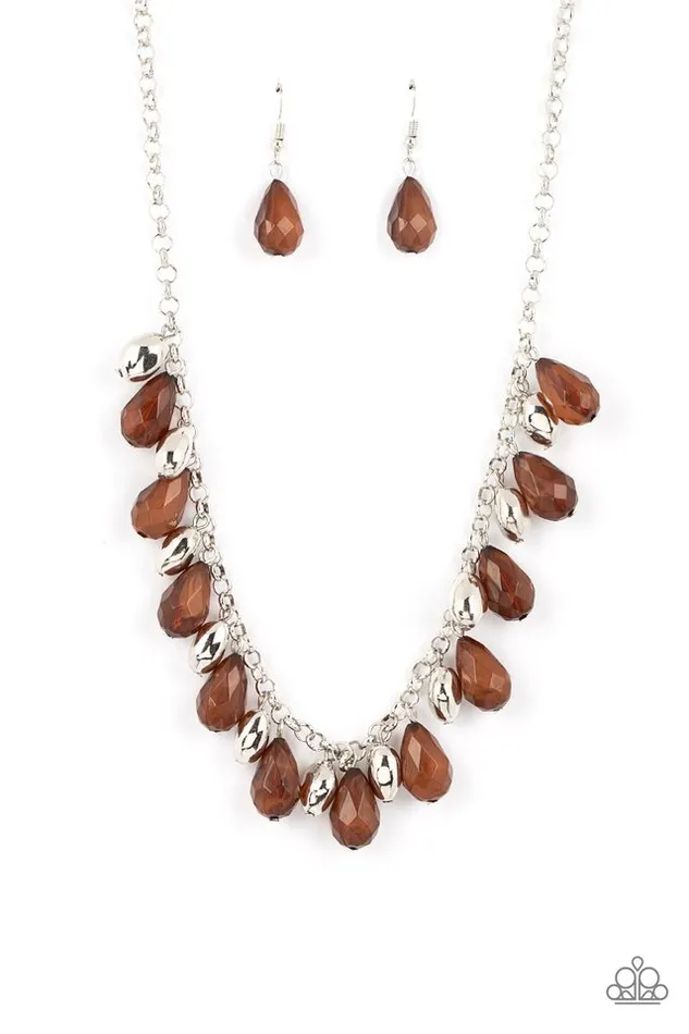 Paparazzi Jewelry Necklaces Paparazzi Necklace Summertime Tryst Brown Paparazzi Jewelry Necklaces Paparazzi Necklace Summertime Tryst Brown