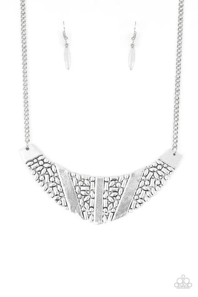Paparazzi Jewelry Necklaces Paparazzi Necklace Terra Trailbreaker Silver
