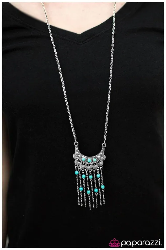 Paparazzi Jewelry Necklaces Paparazzi Necklace That 70s Show Blue